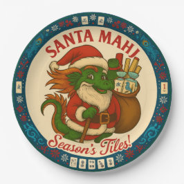 Prato De Papel Santa Mahj! Paper Plates