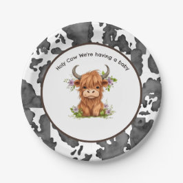 Prato De Papel Santa vaca, estamos tendo um bebê