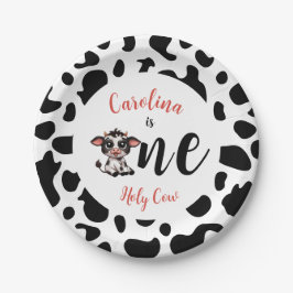 Prato De Papel Santa Vaca Primeiro Aniversário