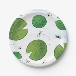 Prato De Papel Sapo Lilly Pad Aniversário Placas