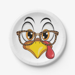 Prato De Papel Sassy Thanksgiving Turkey