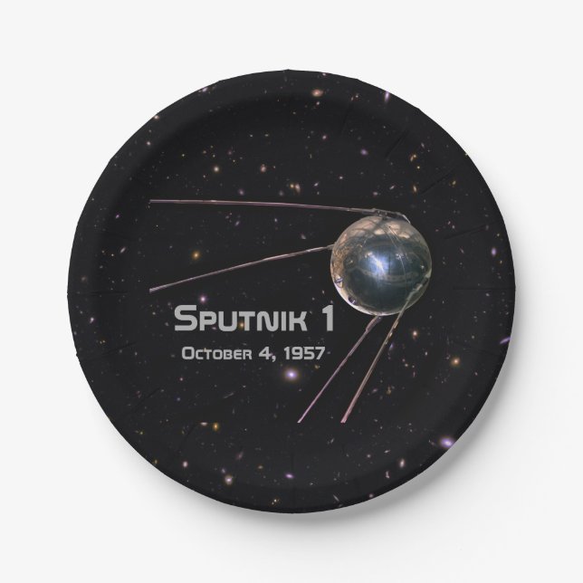 Prato De Papel Satélite Sputnik 1 (Frente)
