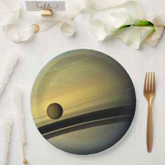 Prato De Papel Saturn Tableware from the Celestial Collection
