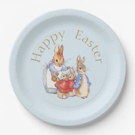 Prato De Papel saudação Feliz Páscoa do coelho Peter