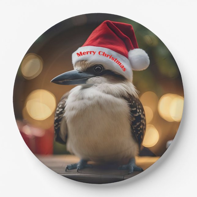 Prato De Papel "Saúde de Natal de Kookaburras" (Frente)
