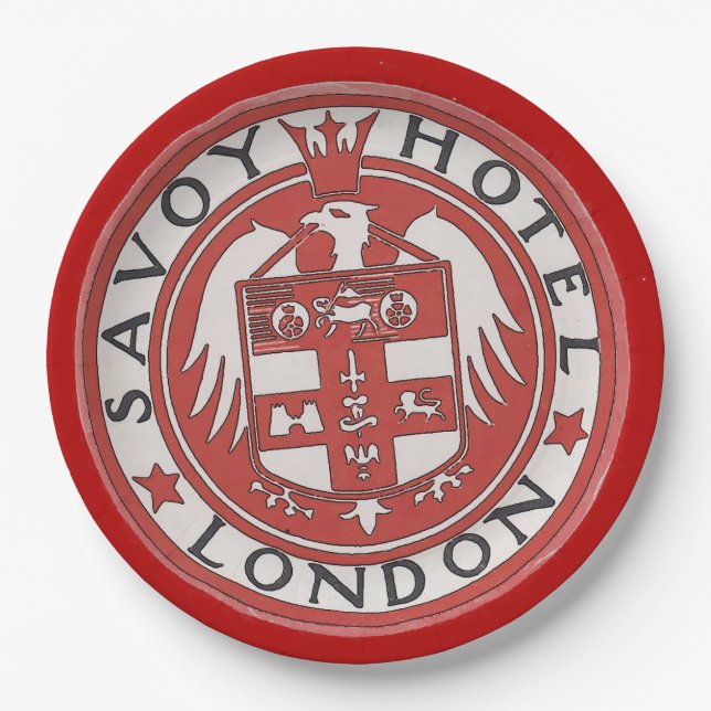 Prato De Papel Savoy Hotel London Paper Plates (Frente)