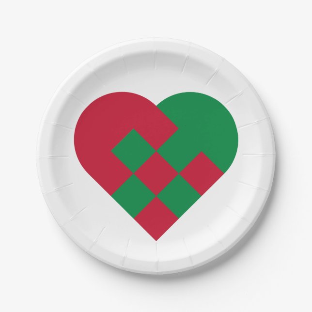 Prato De Papel Scandinavian Yule Hear - Christmas Holiday - (Frente)