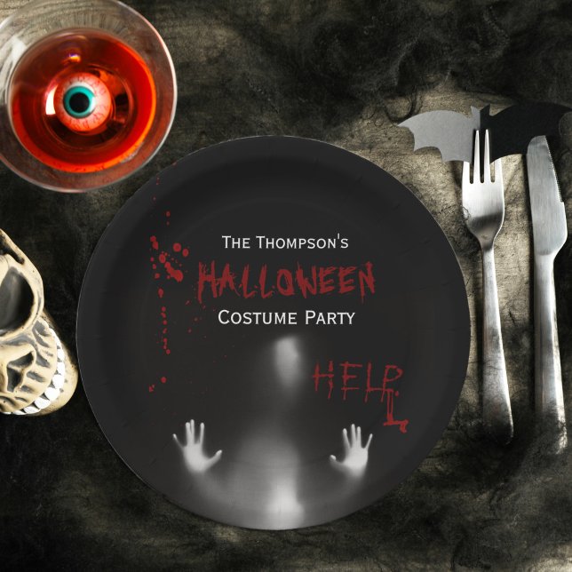 Prato De Papel Scarody Halloween Festa de Figurino Negro (Criador carregado)