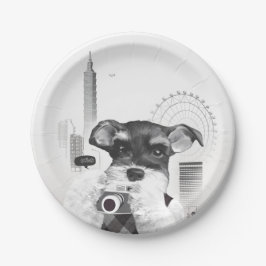 Prato De Papel Schnauzer com câmera