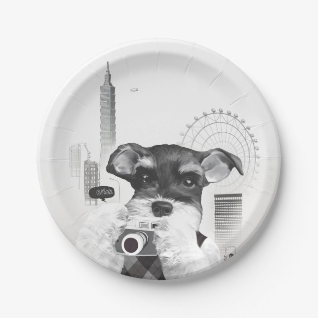 Prato De Papel Schnauzer com câmera (Frente)