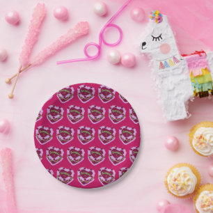 Prato De Papel Scorpio Zodiac Coquette Hearthday Cake