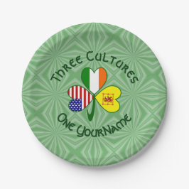 Prato De Papel Scot Lion USA Ireland Flags Shamrock Personalizado