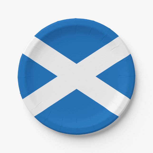 Prato De Papel Scotland flag Paper Plate (Frente)