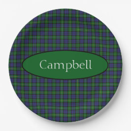 Prato De Papel Scottish Campbell Family Tartan Personalizado