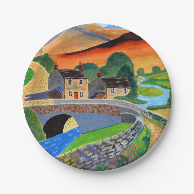 Prato De Papel Scottish Highlands 2 placa de papel (Frente)