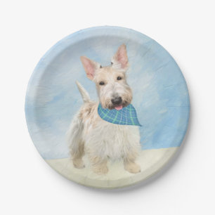 Prato De Papel Scottish Terrier Wheaten Dog Painting