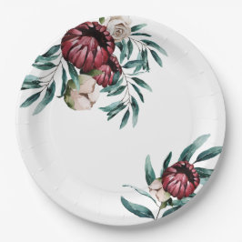 Prato De Papel Script Elegante de Água de Fundo Branco do Rosa ve