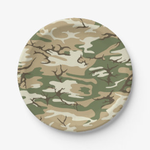 Prato De Papel Scrub Camo