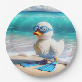 Prato De Papel Scuba Diver Ducking