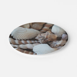 Prato De Papel Sea Shells Love, Summer Beach Picnic, Papel Plate