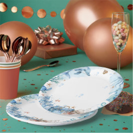 Prato De Papel Sea You Soon Seashell Baby Shower