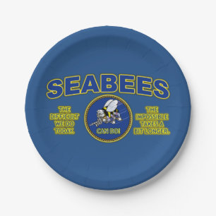 PRATO DE PAPEL SEABEES - HOJE DIFÍCIL, IMPOSSÍVEL UM BOCADO MAI