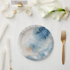 Prato De Papel Seahorse shell under the sea Blue Birthday For Kid