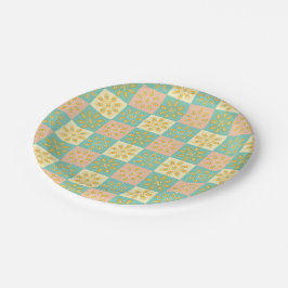 Prato De Papel Seamless pattern with geometric floral motifs