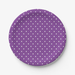 Prato De Papel Seamless purple background polka dot pattern 