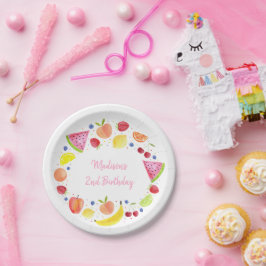 Prato De Papel Segunda Fruta de Frutti, 2° aniversário