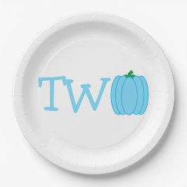 Prato De Papel Segundo aniversário de abóbora