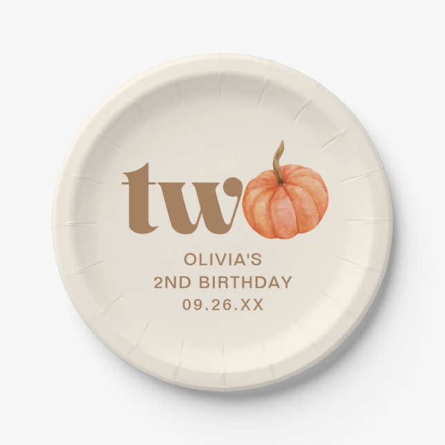 Prato De Papel Segundo aniversário de Abomináveis de Cair do Autu (Frente)