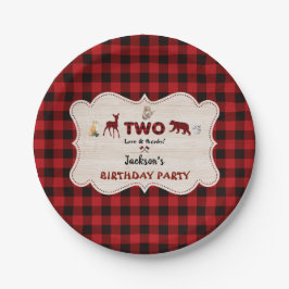 Prato De Papel Segundo aniversário de Búfalo Vermelho