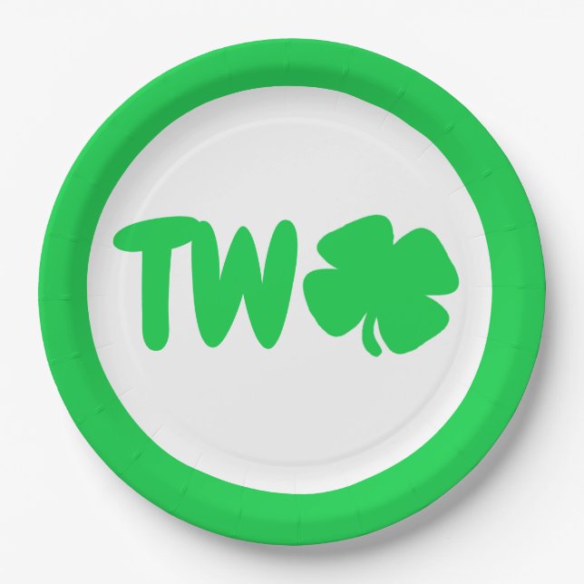 Prato De Papel segundo aniversário Dia de São Patrício (Frente)