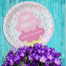 Prato De Papel segundo aniversário sorvete