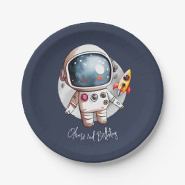 Prato De Papel segundo Dois No Aniversário Da Lua