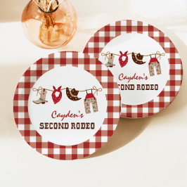 Prato De Papel Segundo Rodeio Cowboy Western 2º Aniversário