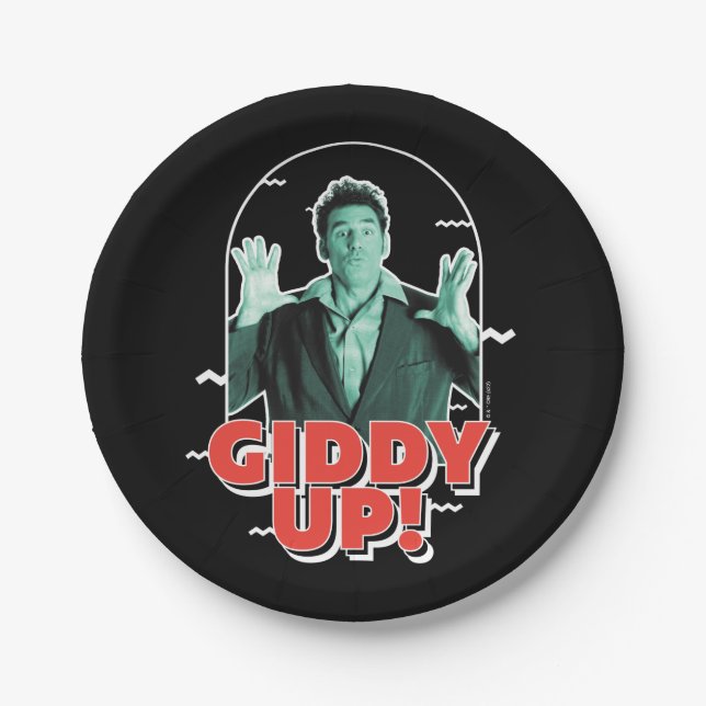 Prato De Papel Seinfeld | Kramer - Giddy Up! (Frente)