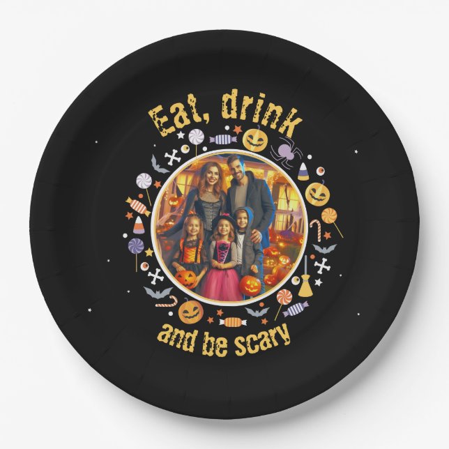 Prato De Papel Seja assustador (Frente)