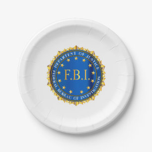Prato De Papel Selo do FBI