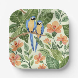 Prato De Papel Selva Selva Selvagem Tropical