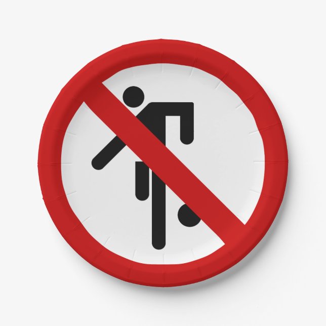 Prato De Papel SEM Ball Games ⚠ Tailandês Park Sinal ⚠ (Frente)