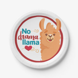 Prato De Papel Sem Drama Llama (Quente)