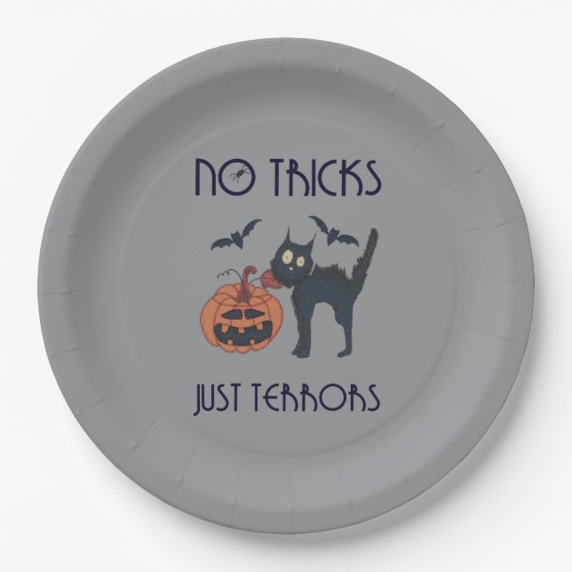 Prato De Papel Sem truques apenas terrores (Frente)