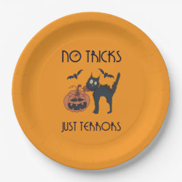 Prato De Papel Sem truques apenas terrores