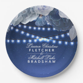 Prato De Papel Semáforos Blue Elegant Wedding