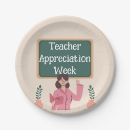 Prato De Papel Semana de Apreciação do Professor