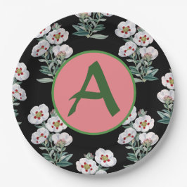 Prato De Papel SEMENTES FELIZES DO MONOGRAMA PERSONALIZADO COM Pl