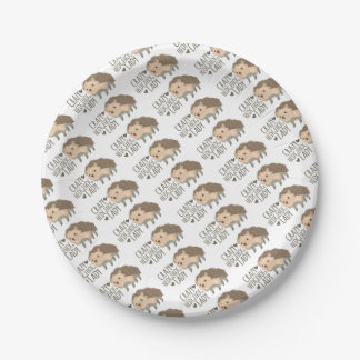 Prato De Papel senhora louca do ouriço