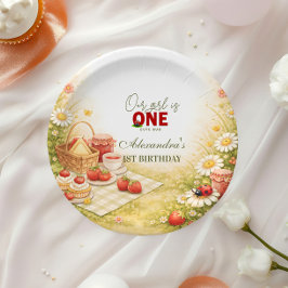 Prato De Papel Senhorita Jardim Caprichoso 1º Aniversário